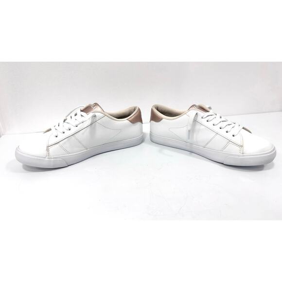 Polo Ralph Lauren White & Rose Gold Sneakers Athletic Shoes Junior 7 - Picture 3 of 12